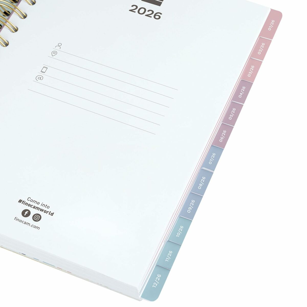 Agenda Finocam OPTIMAL Cuarto 15,5 x 21,5 cm 2026