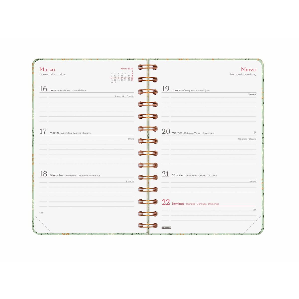 Agenda Finocam YOU 11,7 x 18,1 cm 2026