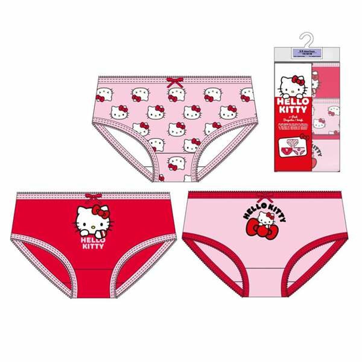 Pack de Braguitas para Niña Hello Kitty Multicolor