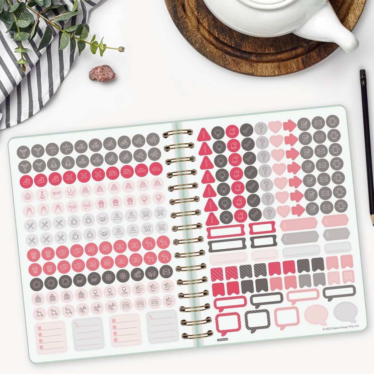 Agenda Finocam Alma Menta A5 15,5 x 21,2 cm 2026