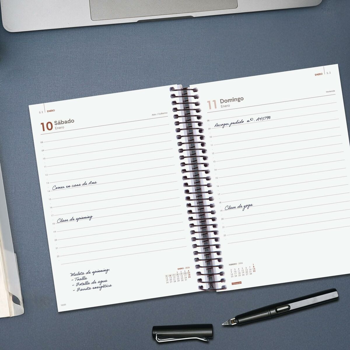 Agenda Finocam OPAQUE Rosa A5 15,5 x 21,2 cm 2026