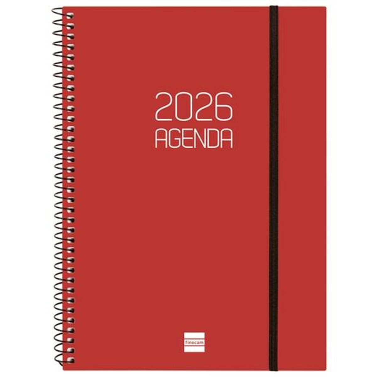 Agenda Finocam OPAQUE Burdeos A5 15,5 x 21,2 cm 2026