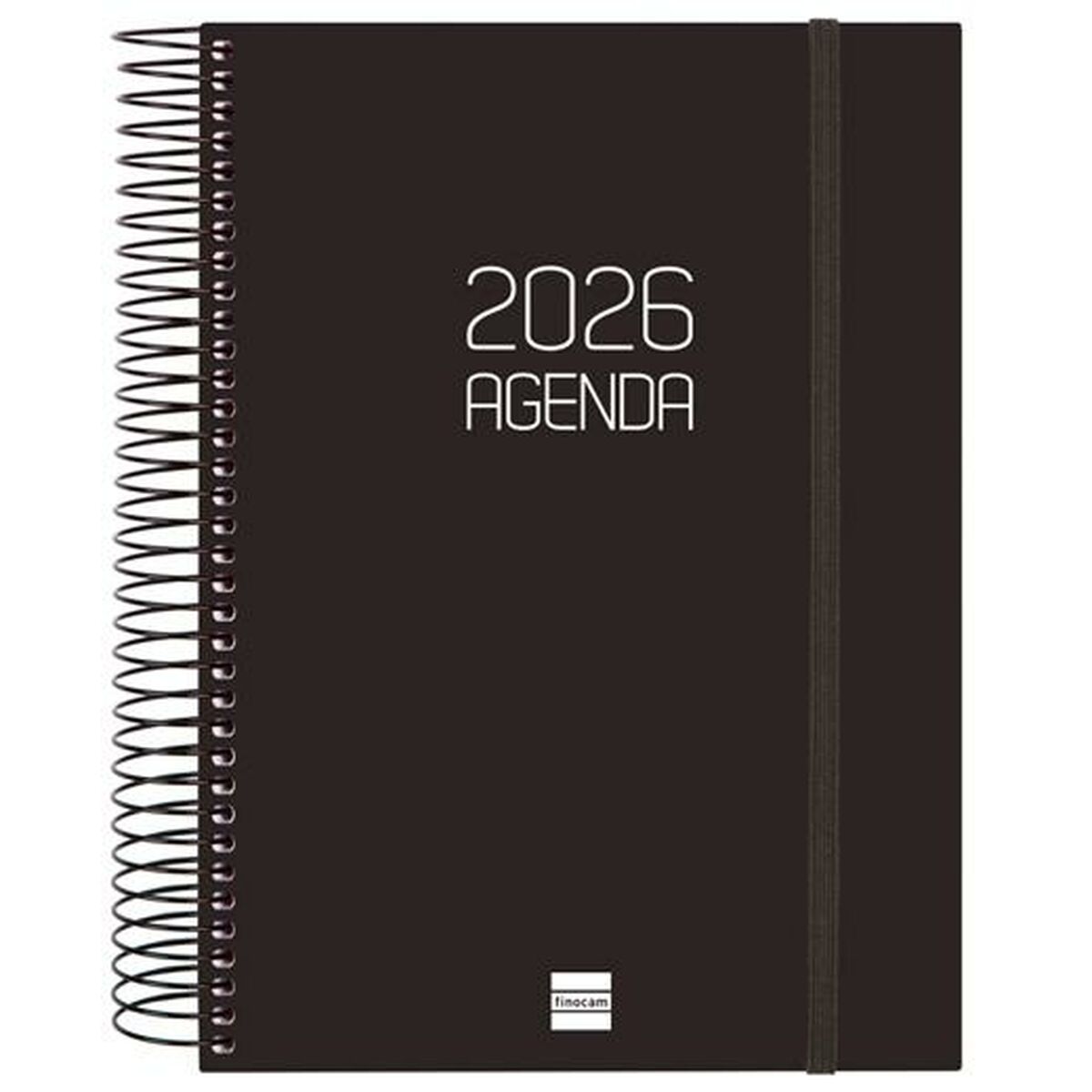 Agenda Finocam OPAQUE Negro A5 15,5 x 21,2 cm 2026