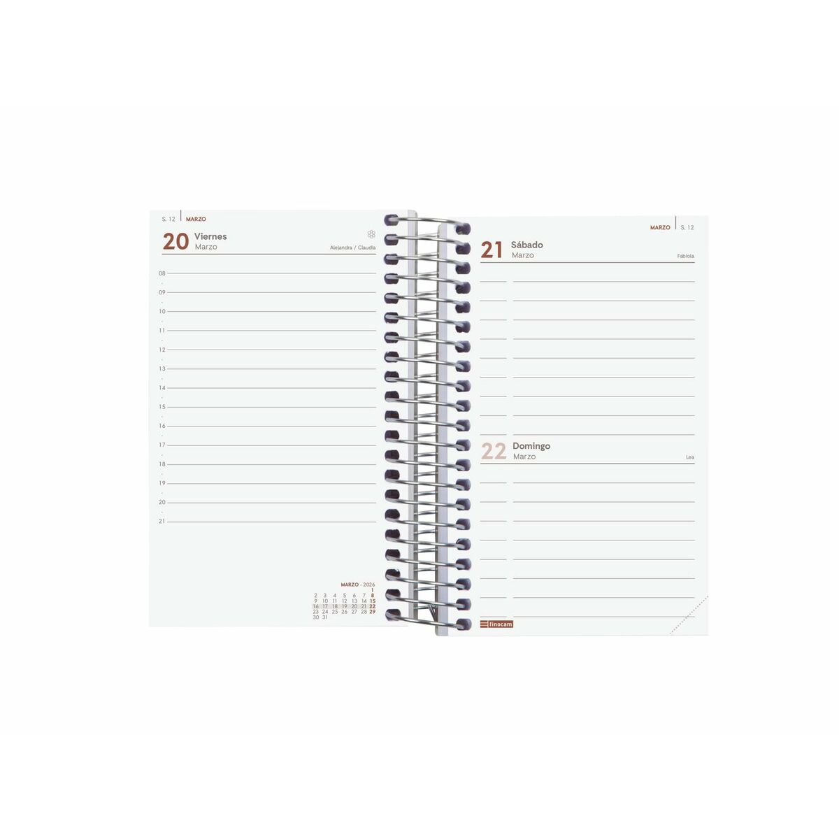 Agenda Finocam YEAR Rojo Mini 7,9 x 12,7 cm 2026