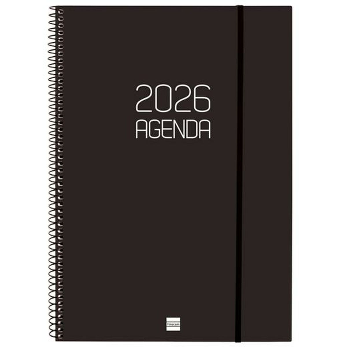 Agenda Finocam OPAQUE Negro A4 21 x 29,7 cm 2026