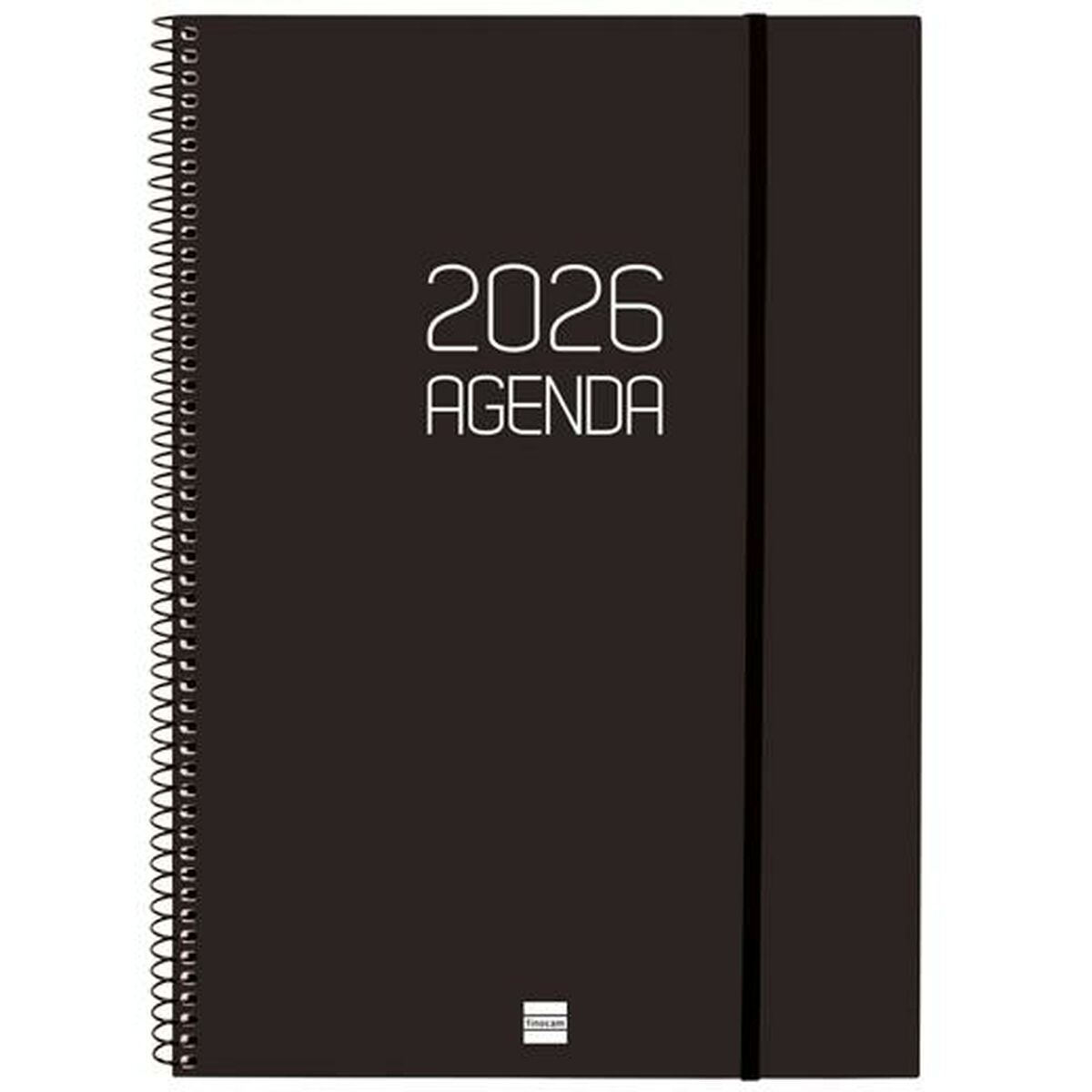 Agenda Finocam OPAQUE Negro A4 21 x 29,7 cm 2026