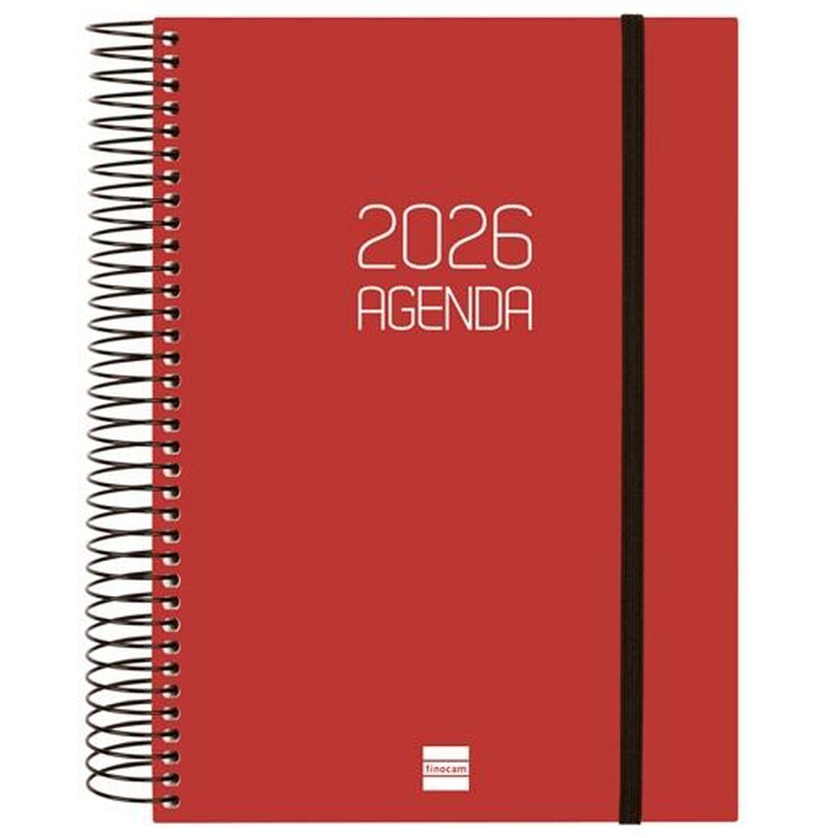 Agenda Finocam OPAQUE Burdeos A5 15,5 x 21,2 cm 2026