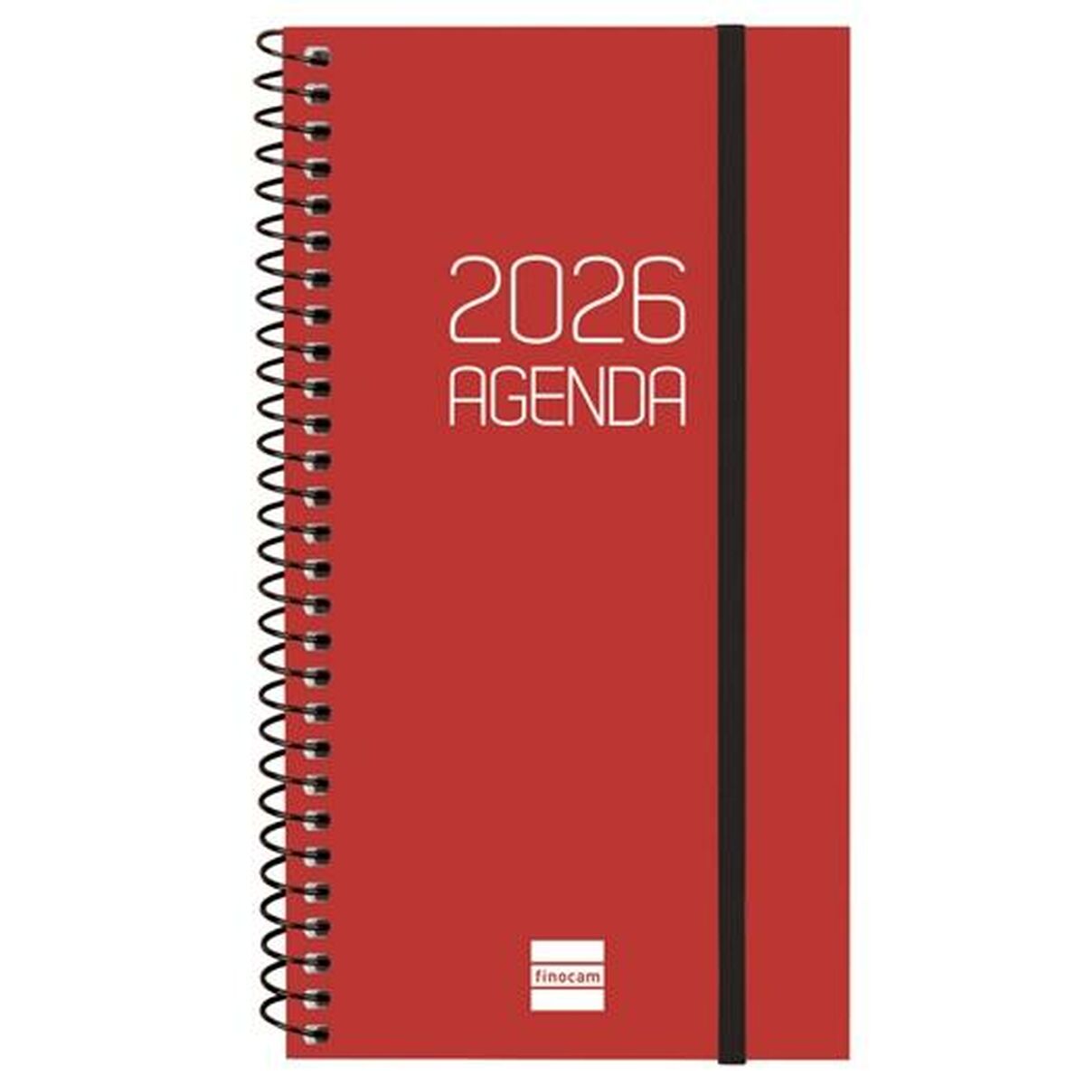 Agenda Finocam OPAQUE Burdeos 9,4 x 17,1 cm 2026
