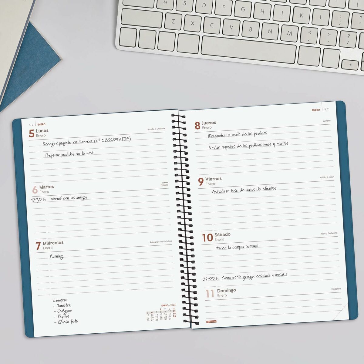 Agenda Finocam MY Azul A5 15,5 x 21,2 cm 2026