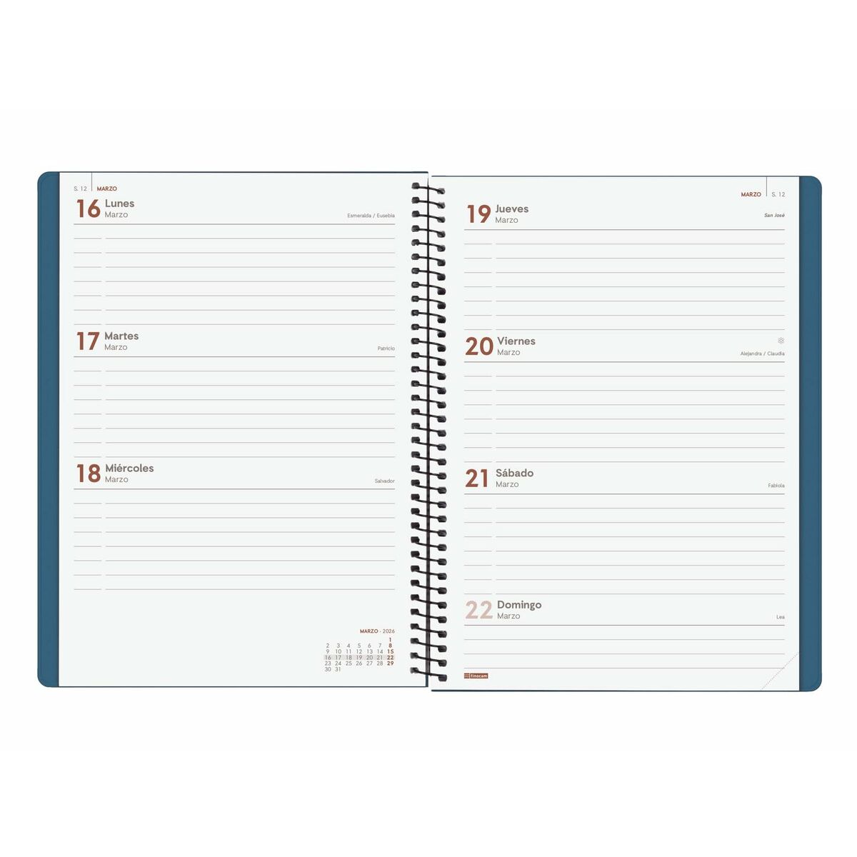 Agenda Finocam MY Azul A5 15,5 x 21,2 cm 2026
