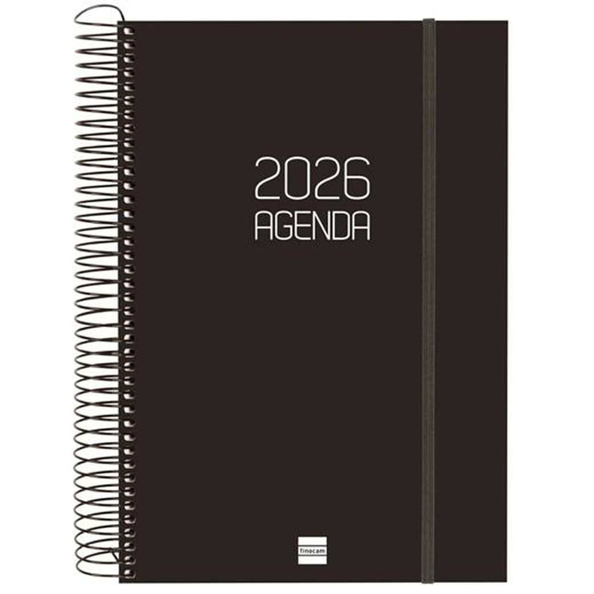 Agenda Finocam OPAQUE Negro 16,5 x 24,2 cm 2026