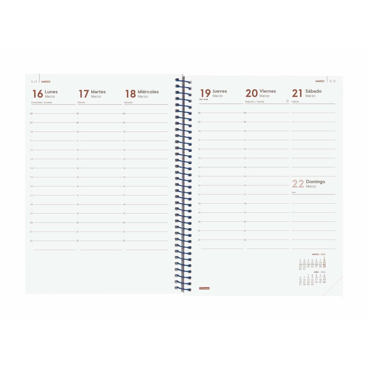 Agenda Finocam YEAR Azul A5 15,5 x 21,2 cm 2026