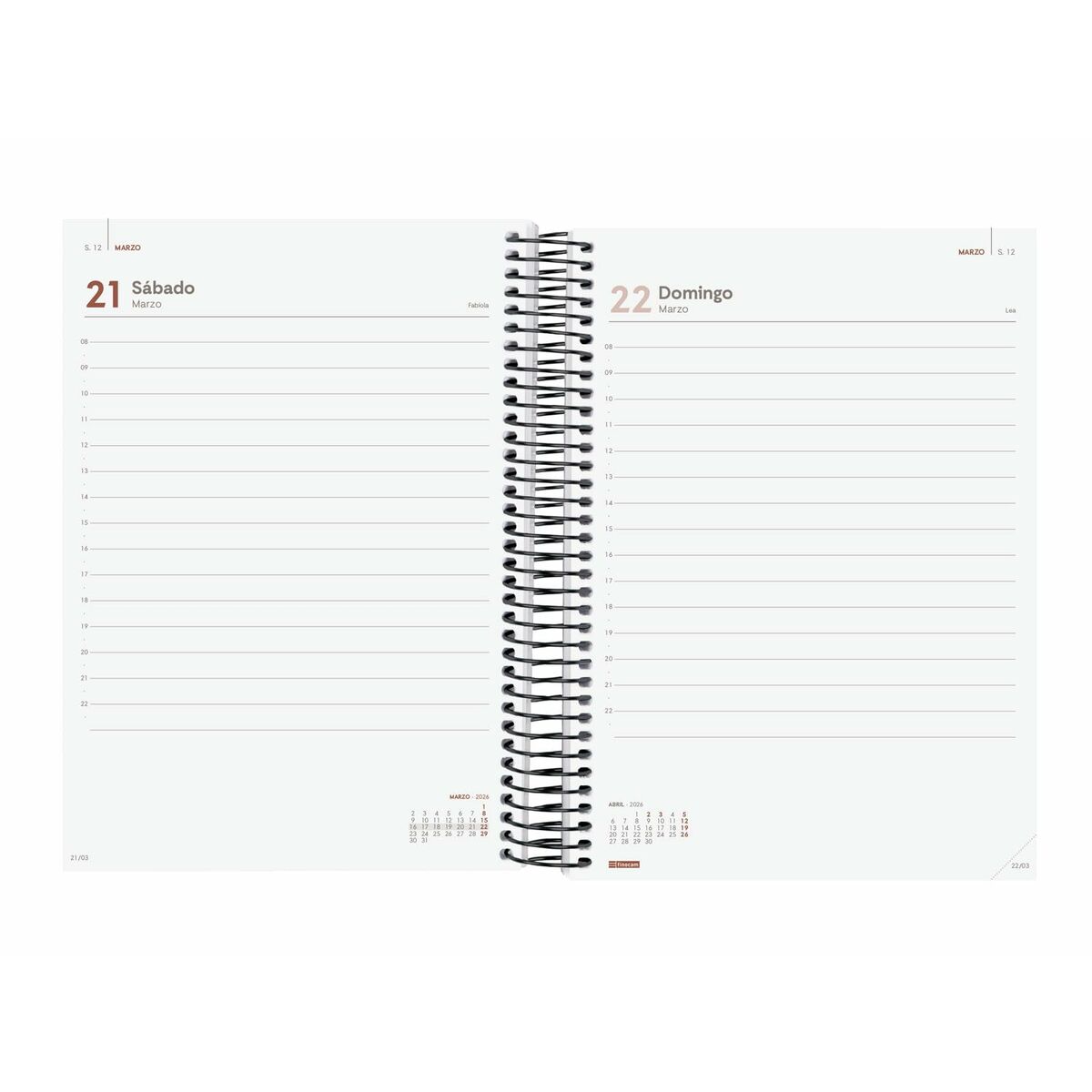 Agenda Finocam YEAR Negro A5 15,5 x 21,2 cm 2026