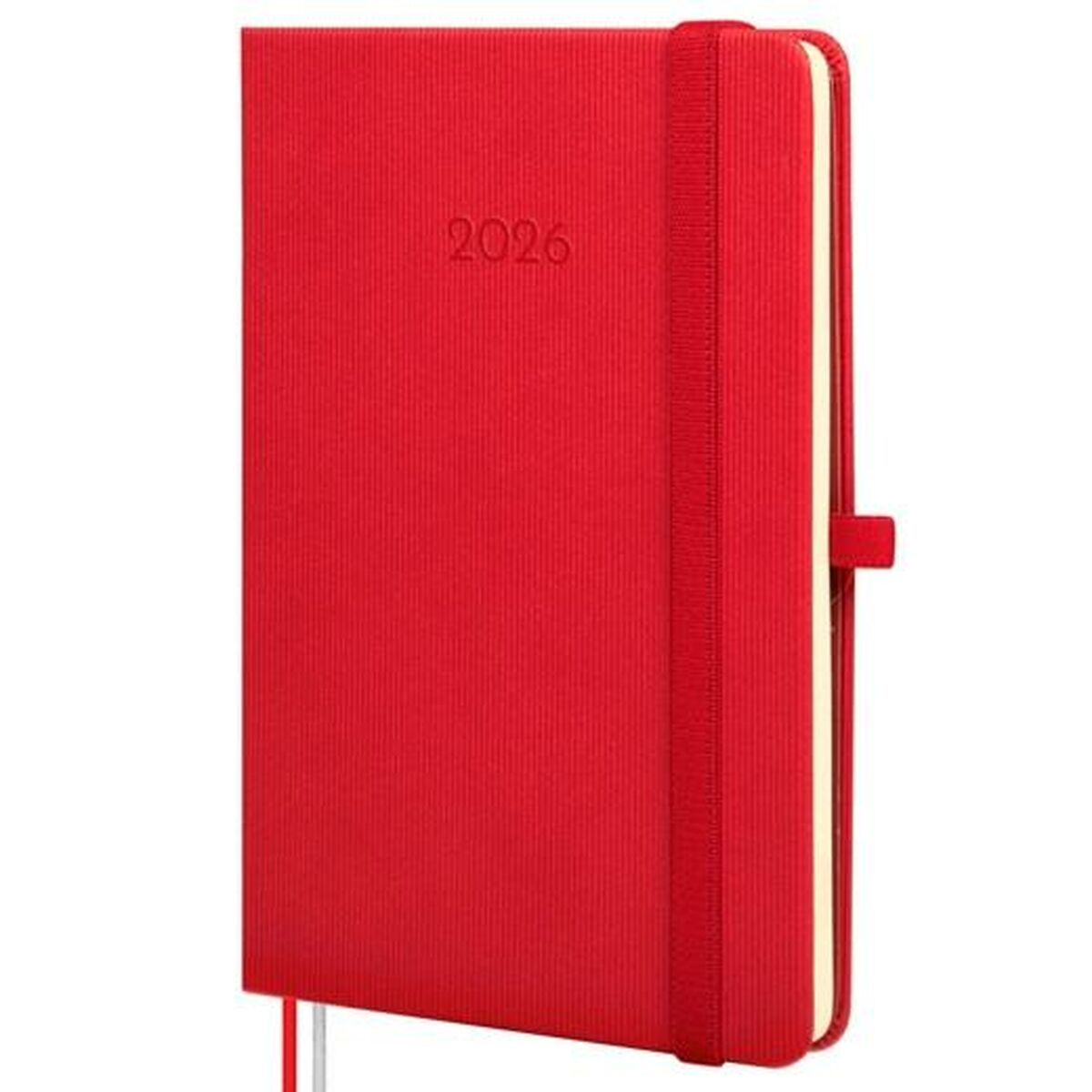 Agenda Finocam MÍNIMAL TEXTURA Rojo 11,8 x 16,8 cm 2026