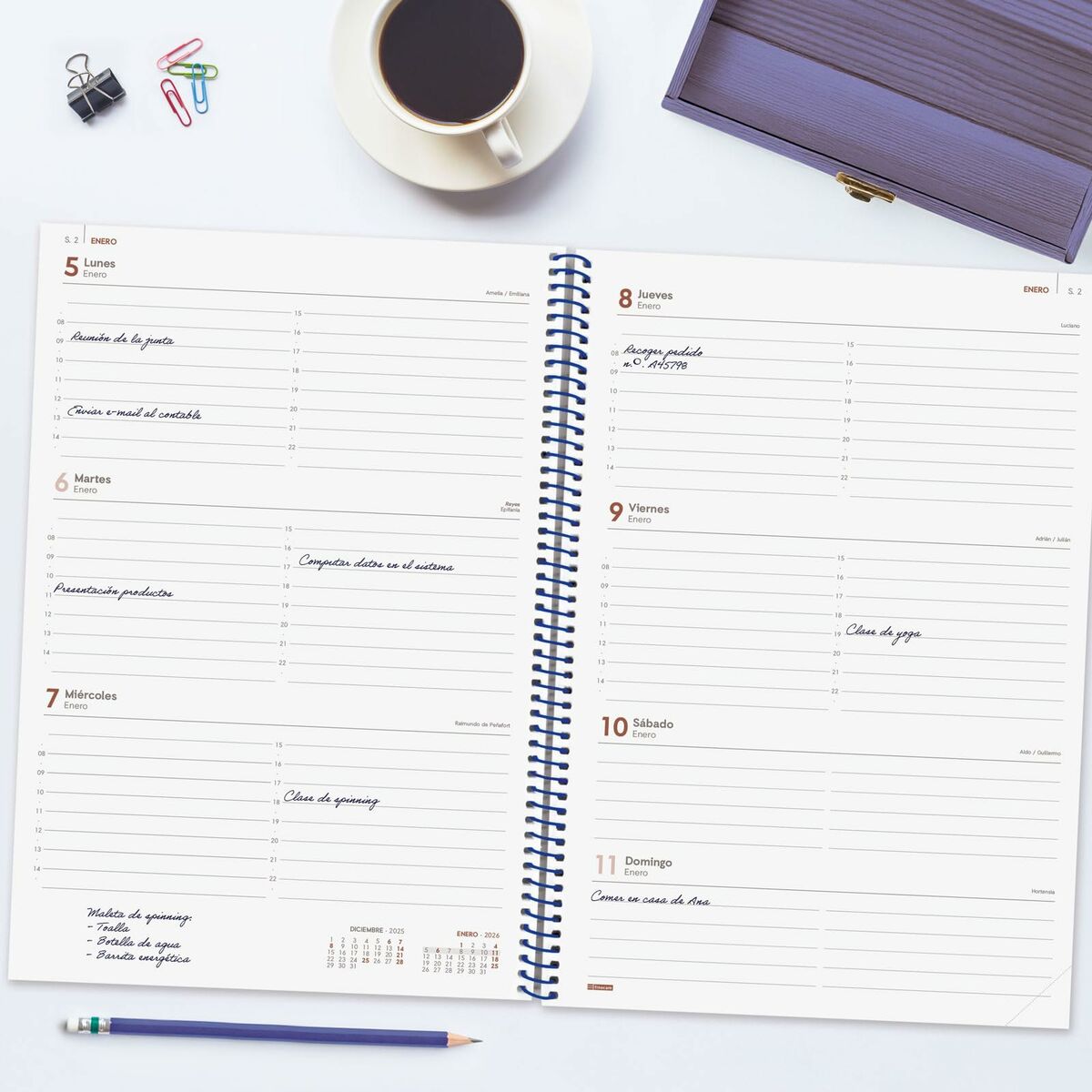 Agenda Finocam YEAR Azul A4 21 x 29,7 cm 2026