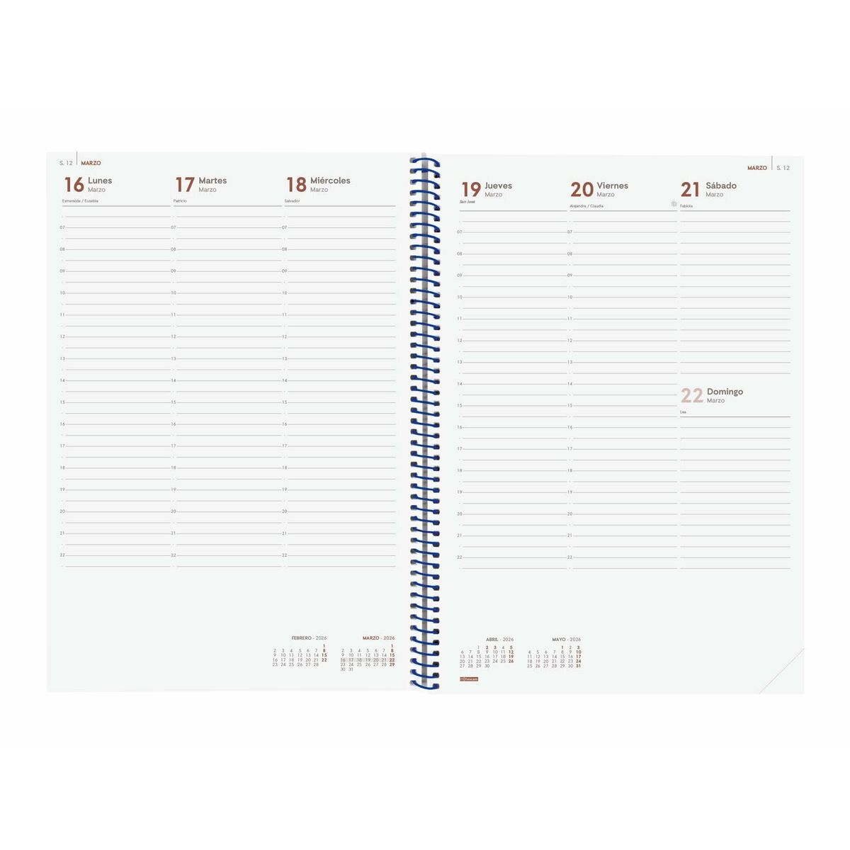 Agenda Finocam YEAR Azul A4 21 x 29,7 cm 2026
