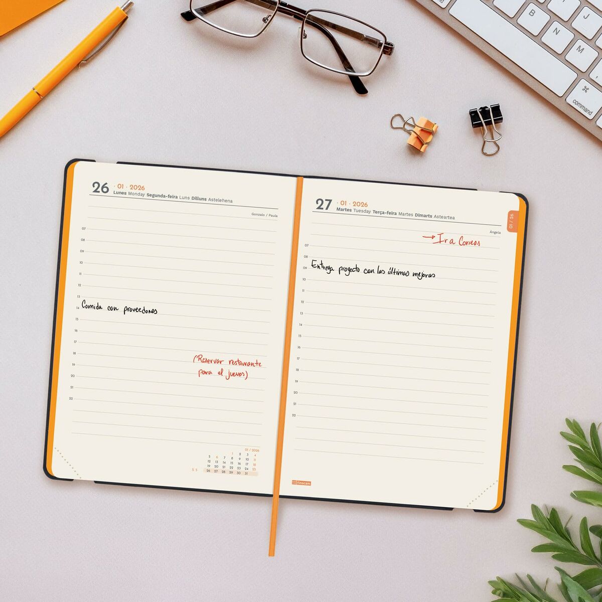 Agenda Finocam FLEXI Azul 11,8 x 16,8 cm 2026