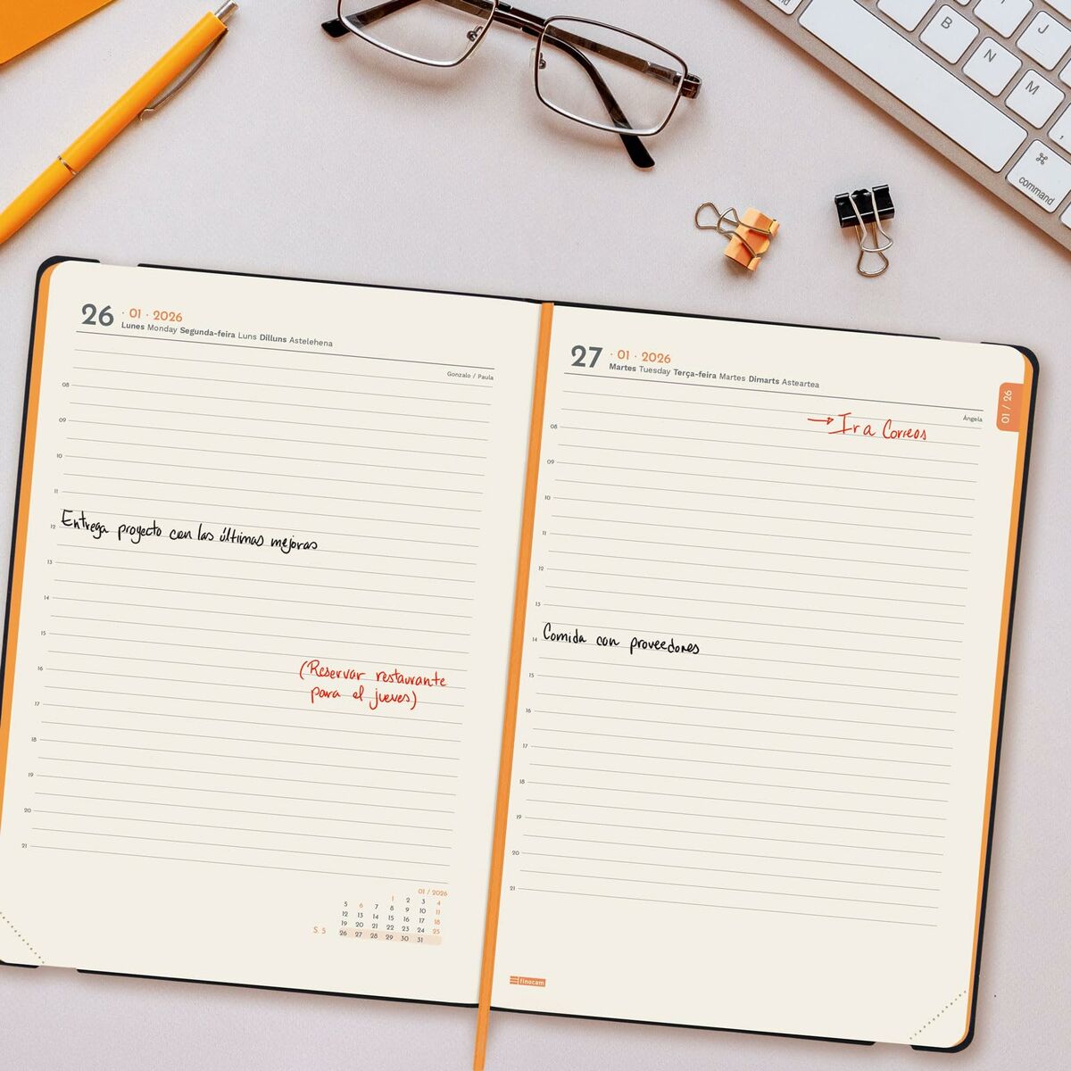 Agenda Finocam FLEXI Azul A5 14,8 x 21 cm 2026