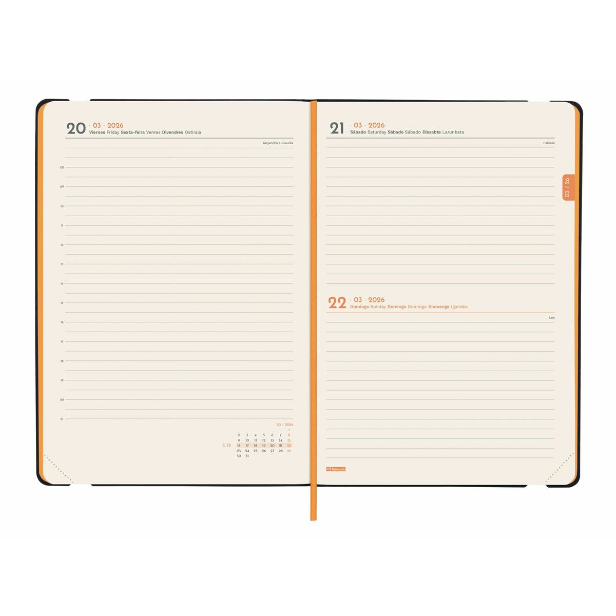 Agenda Finocam FLEXI Azul A5 14,8 x 21 cm 2026