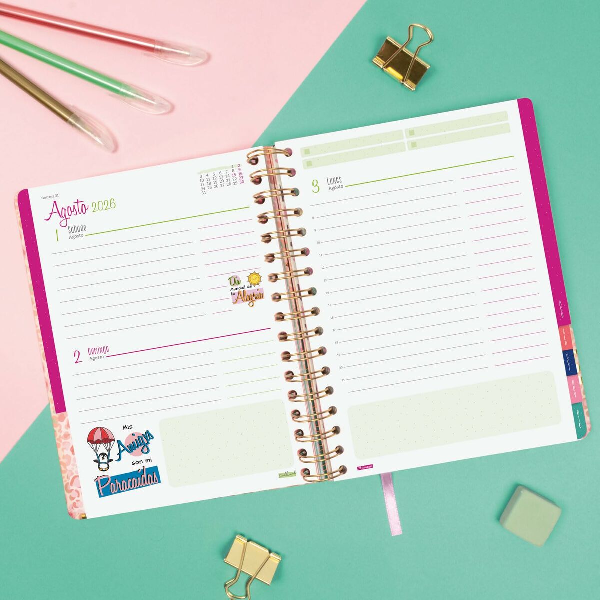 Agenda Finocam TALKUAL A5 15,5 x 21,7 cm Dorado 2026