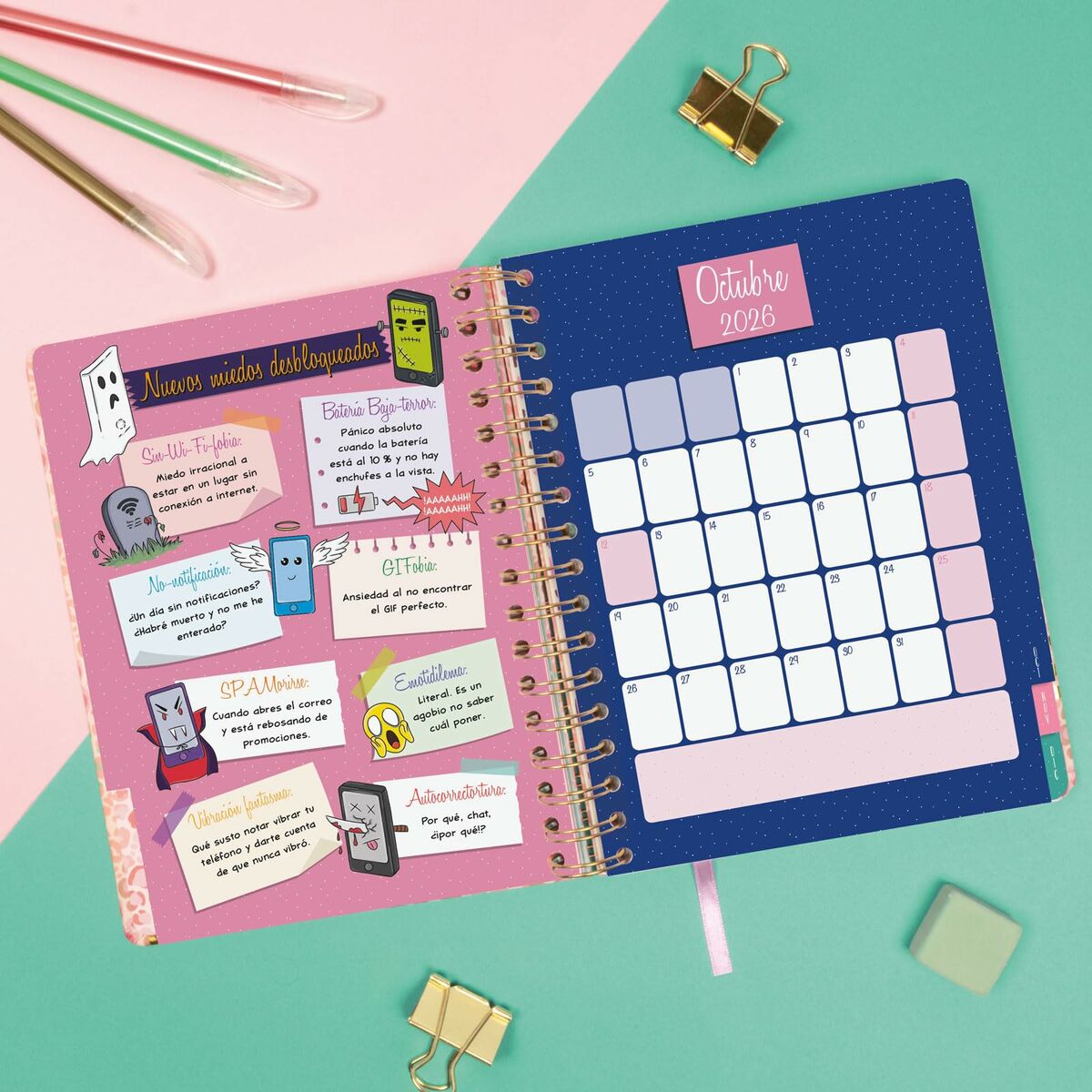 Agenda Finocam TALKUAL A5 15,5 x 21,7 cm Dorado 2026