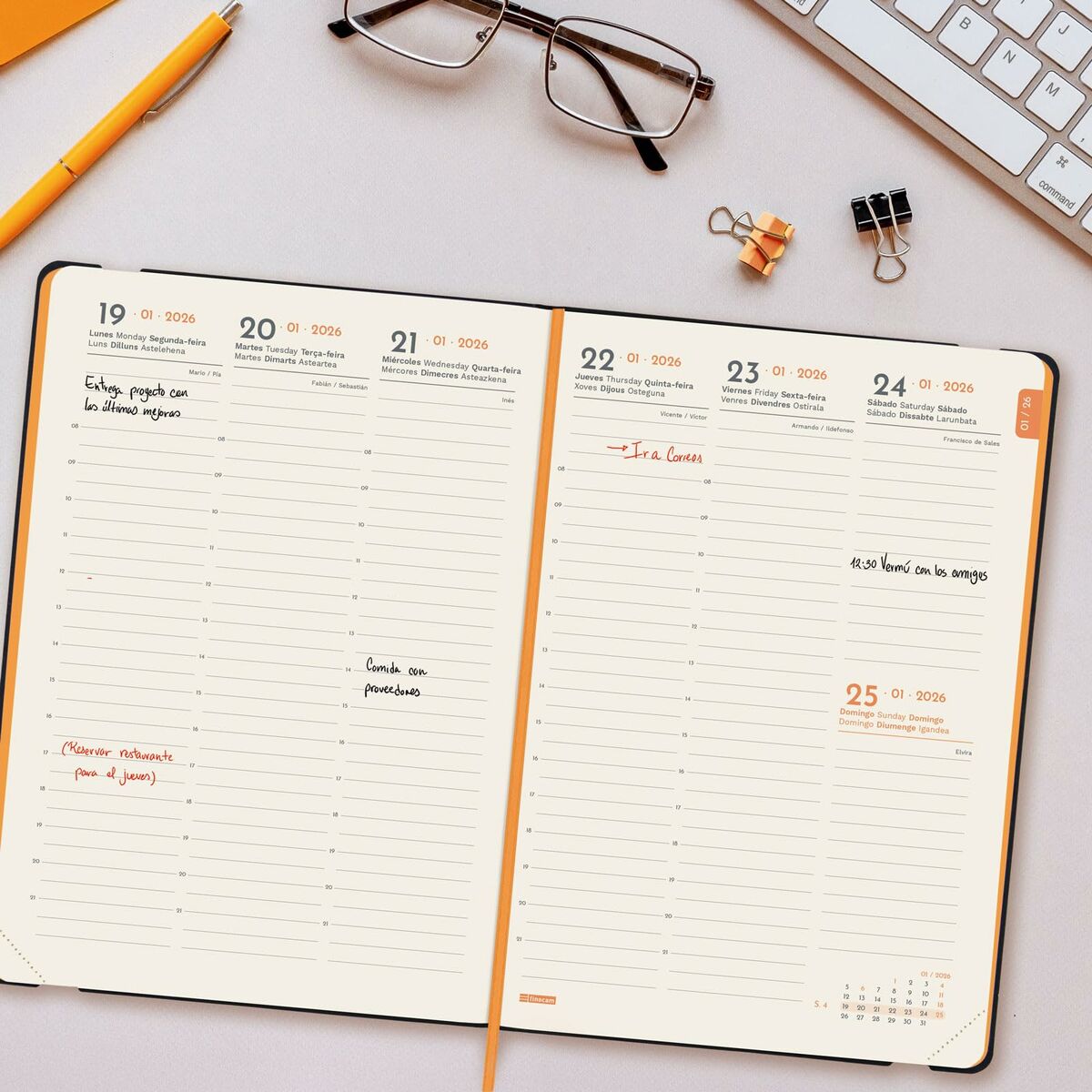 Agenda Finocam FLEXI Azul A5 14,8 x 21 cm 2026