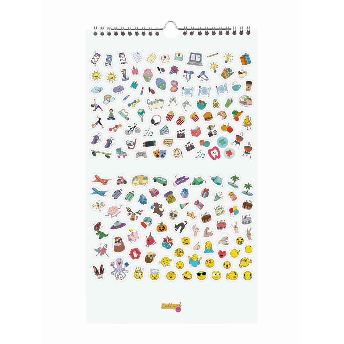 Calendario de pared Finocam Basic Multicolor Papel 2026 21 x 36 cm