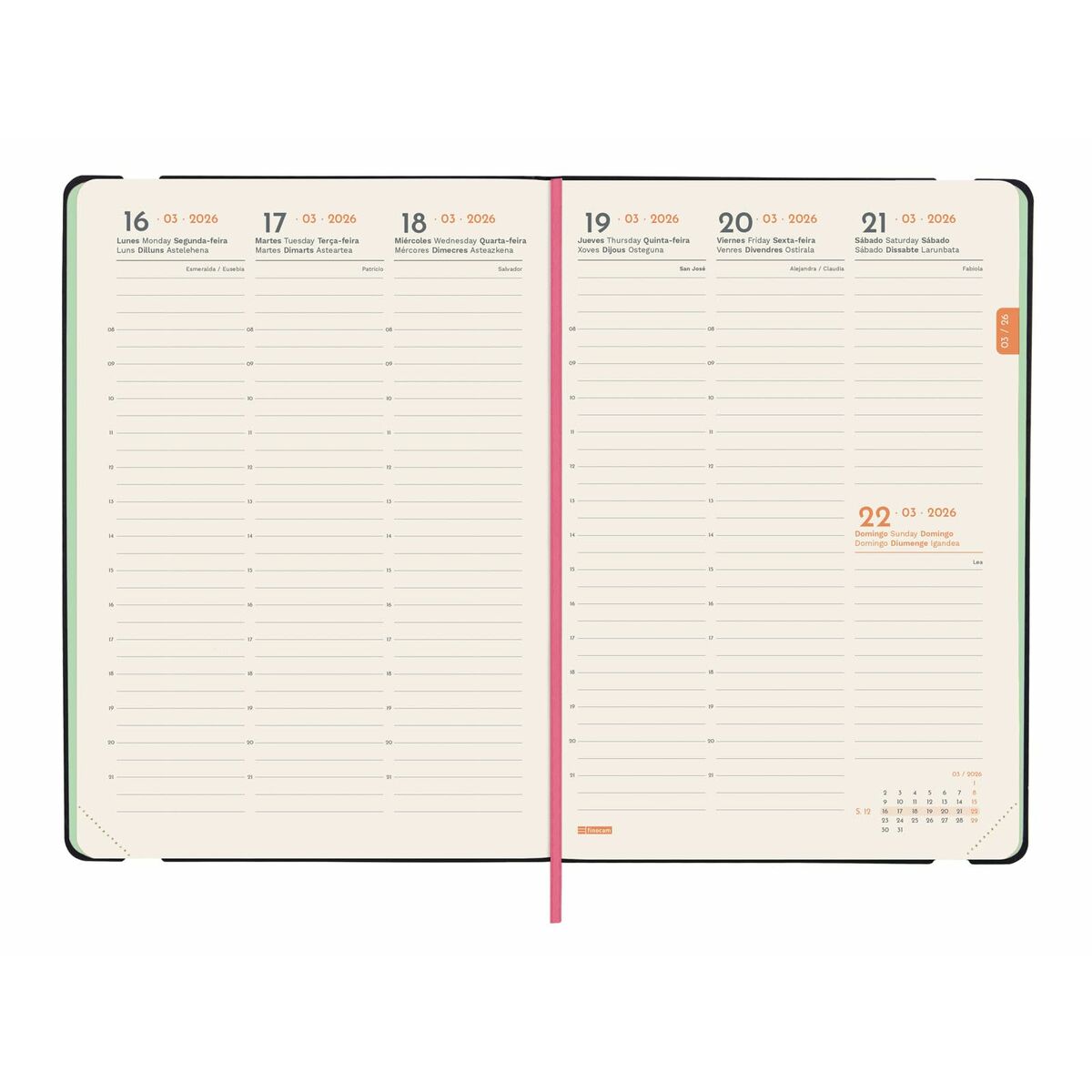 Agenda Finocam FLEXI JOY Bloom A5 14,8 x 21 cm 2026