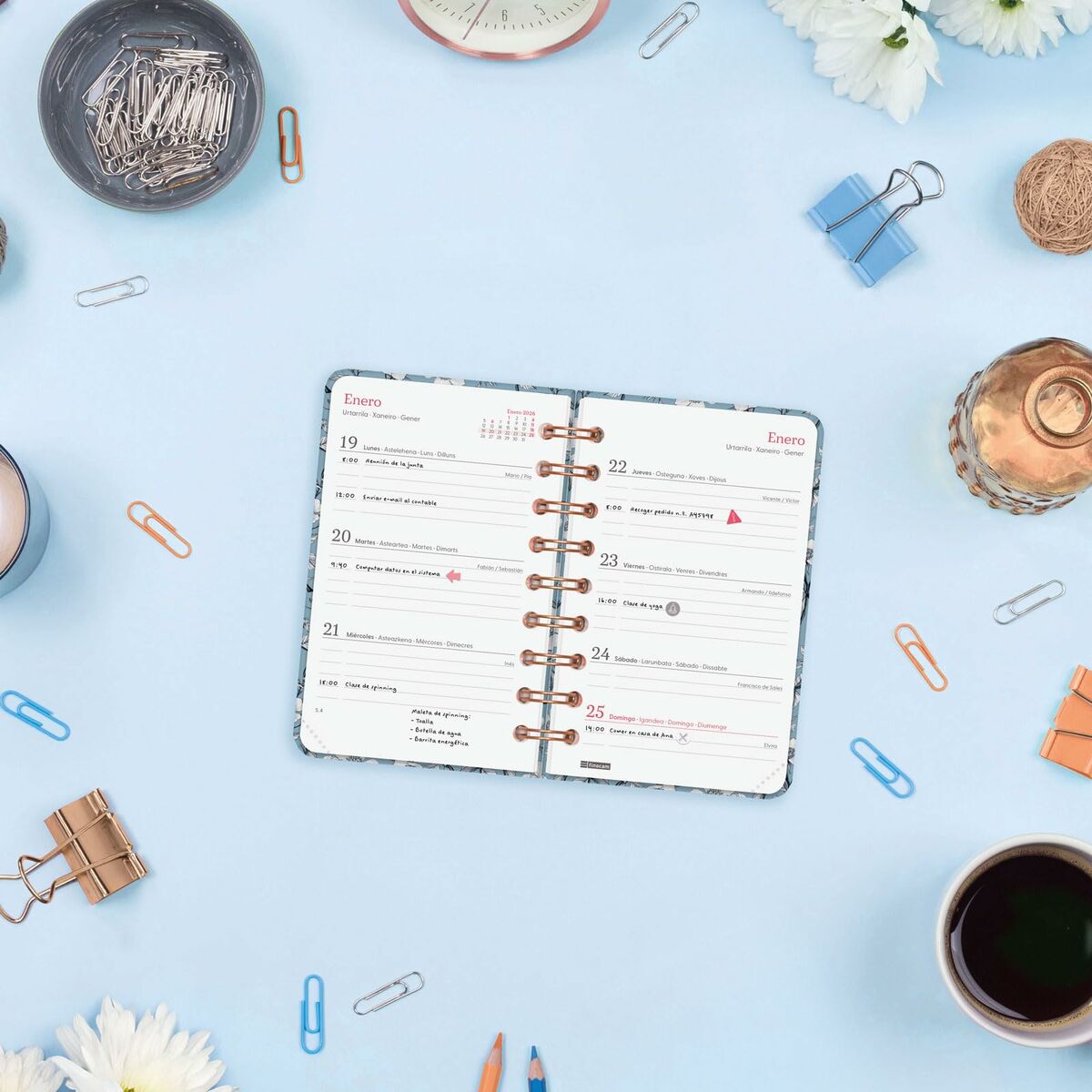 Agenda Finocam YOU Cotton 7,9 x 12,7 cm 2026