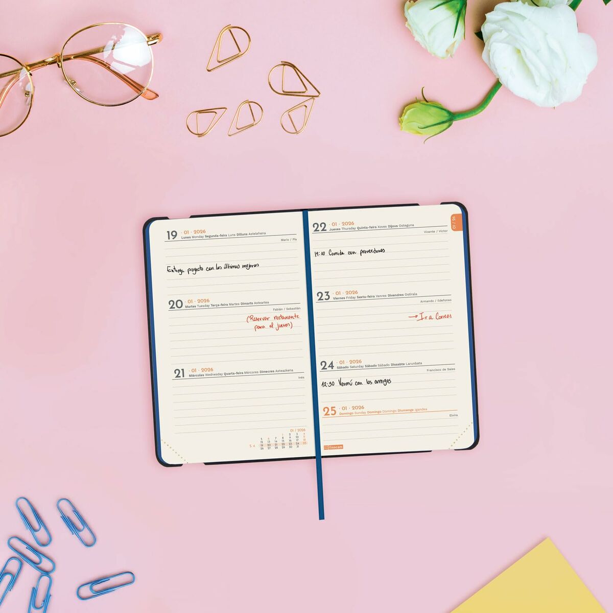 Agenda Finocam FLEXI JOY Fiona Mini 8,2 x 12,7 cm 2026