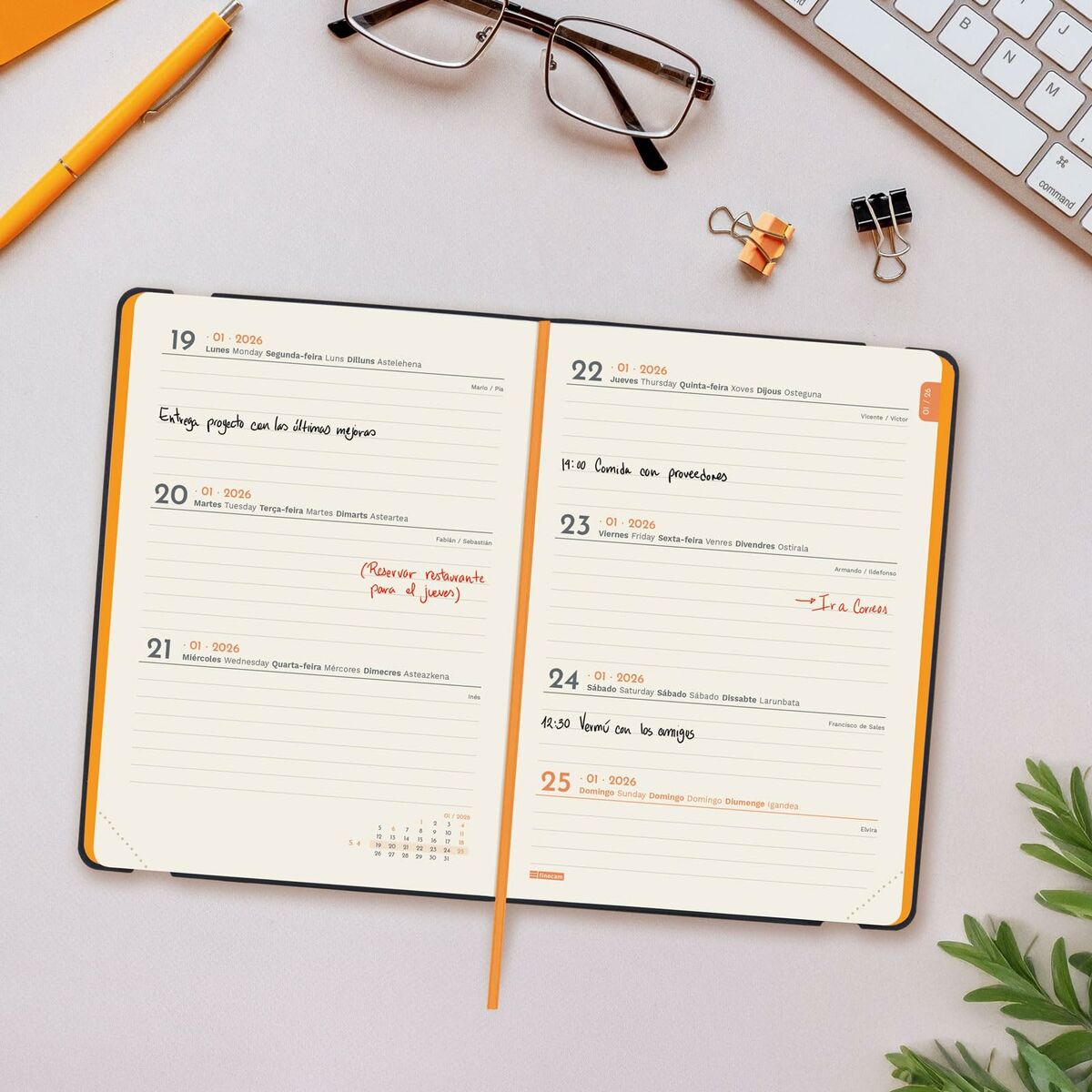 Agenda Finocam FLEXI Azul 11,8 x 16,8 cm 2026