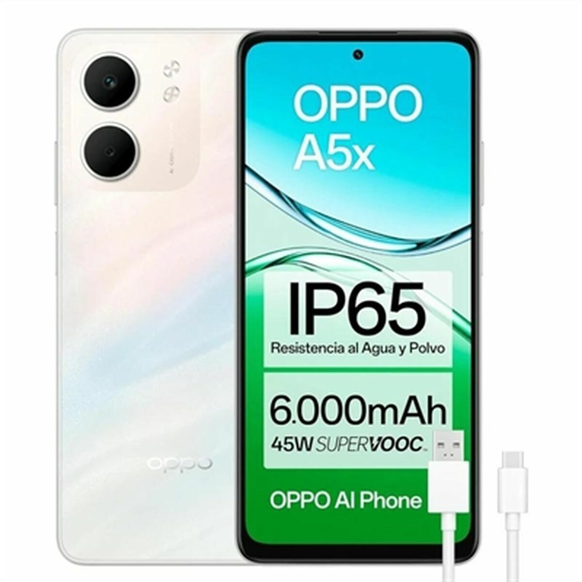 Smartphone Oppo A5X WHITE 6,67" Octa Core 4 GB RAM 128 GB Blanco