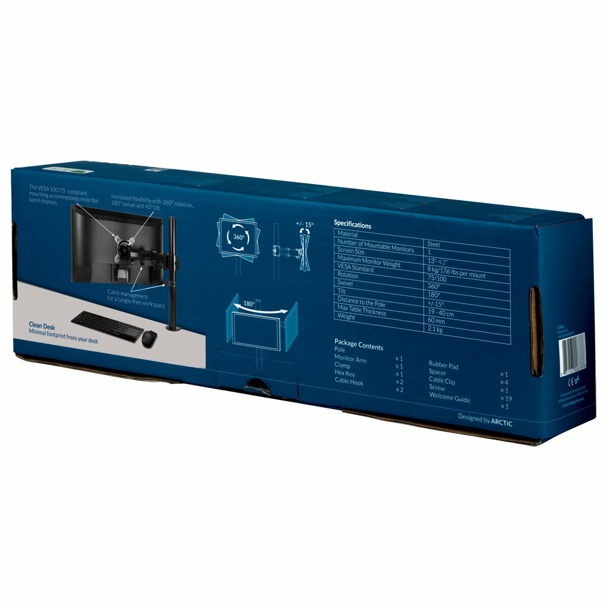 Soporte de Mesa para Pantalla Arctic AEMNT00039A 32" 13"