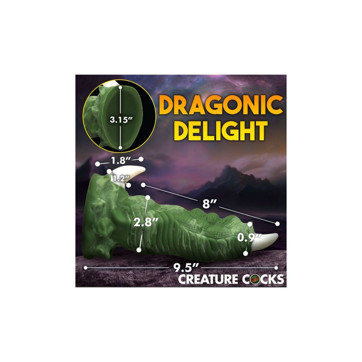 Consolador Realista XR Blanco Verde