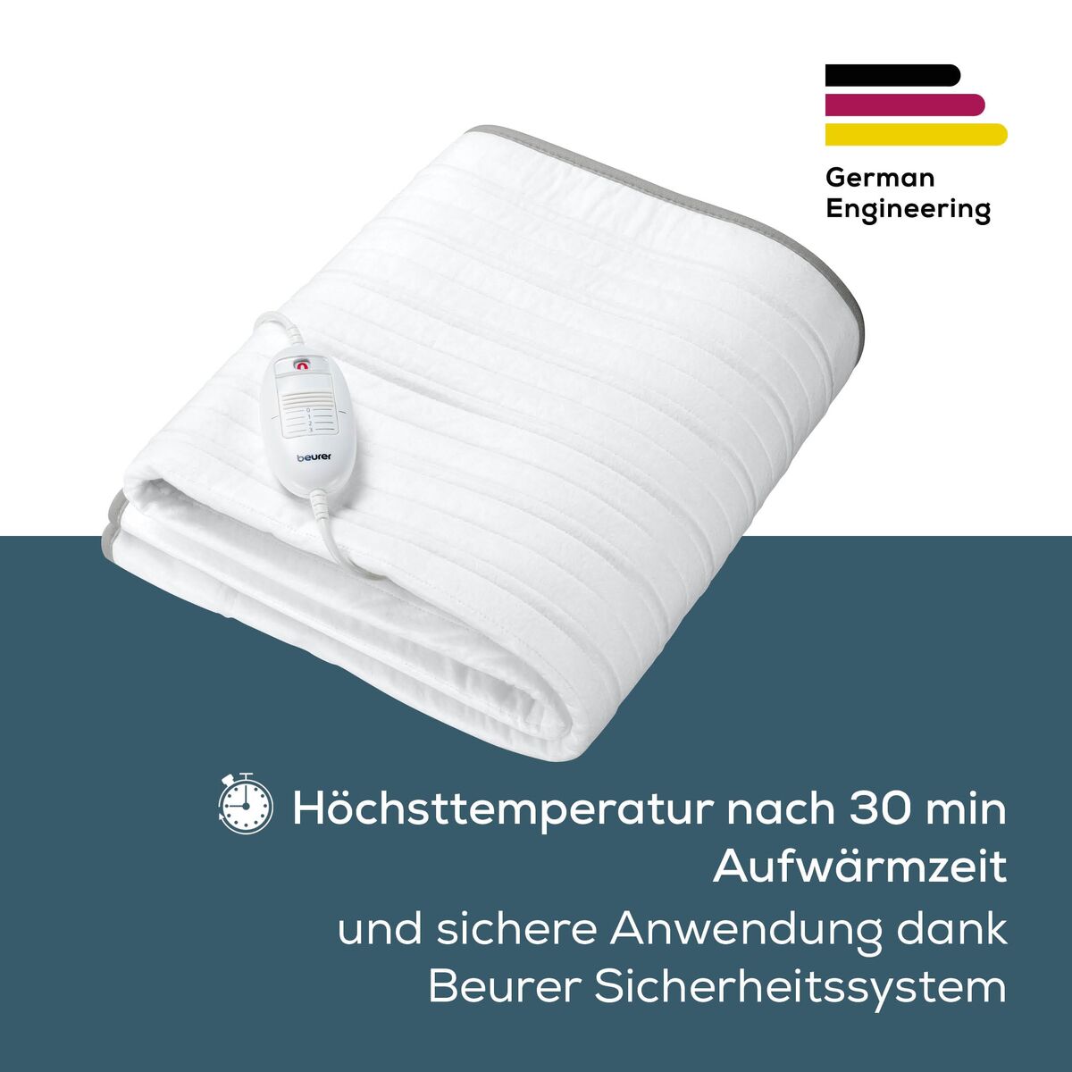 Manta Eléctrica Beurer TS17 150 x 80 cm Blanco Gris 100 % poliéster 65 W