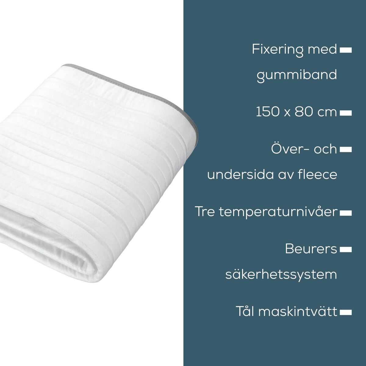 Manta Eléctrica Beurer TS17 150 x 80 cm Blanco Gris 100 % poliéster 65 W