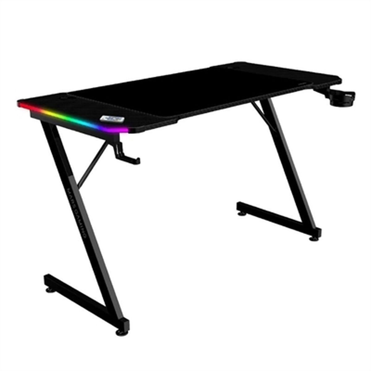 Mesa de Escritorio Gaming Mars Gaming ESCRITORIO ERGO RGB Negro 120 x 60 cm