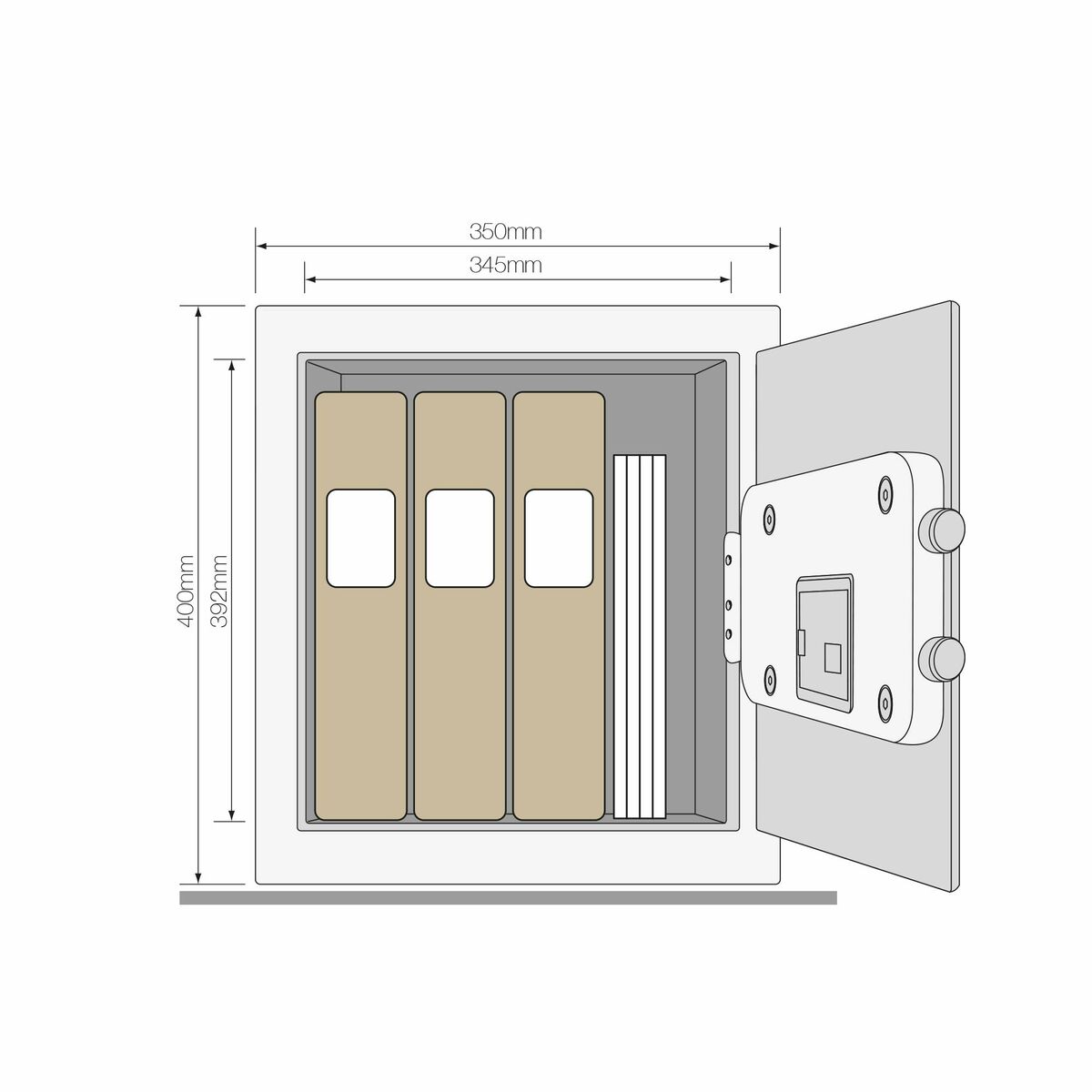 Caja Fuerte con Cerradura Electrónica Yale YSEB/400/EB1 Negro Acero Inoxidable Acero