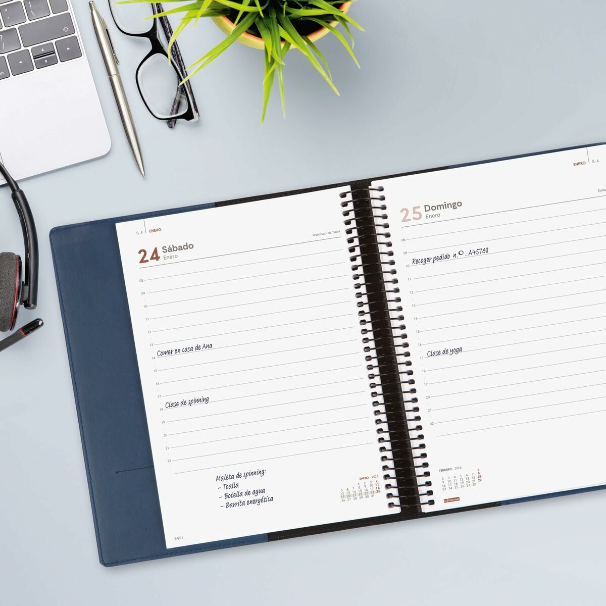 Agenda Finocam DUOBAND Azul A5 15,5 x 21,2 cm