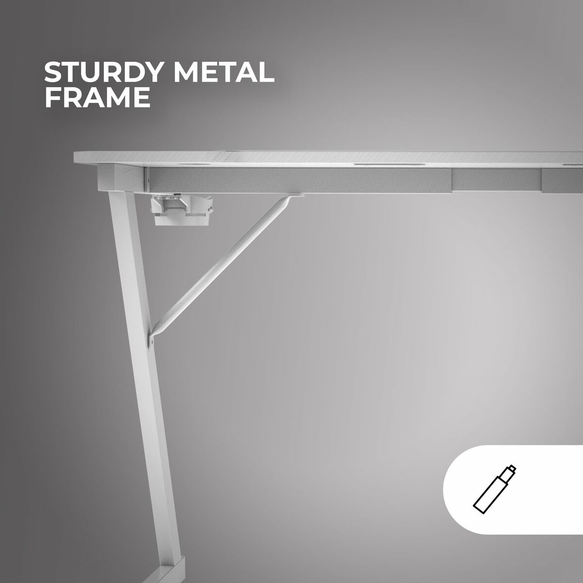 Mesa de Escritorio Gaming Mars Gaming ERGO Blanco 140 x 60 cm