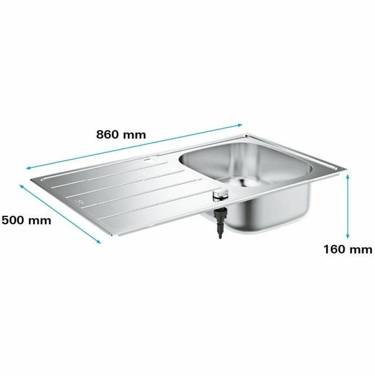 Fregadero de Un Seno Grohe 31552SD1 Gris
