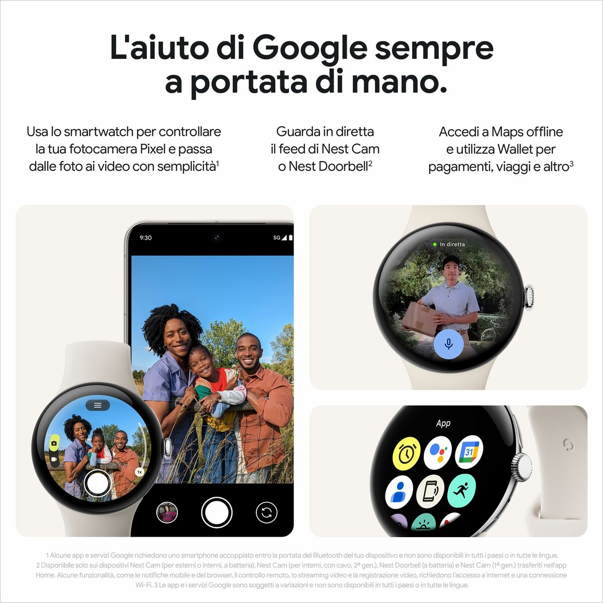 Smartwatch Google GA05785-DE Negro 1,4" 45 mm