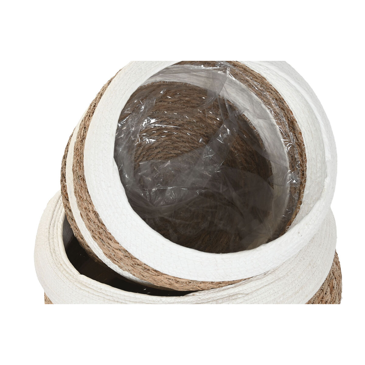 Macetero Home ESPRIT Bicolor Fibra Urbano (3 Piezas)