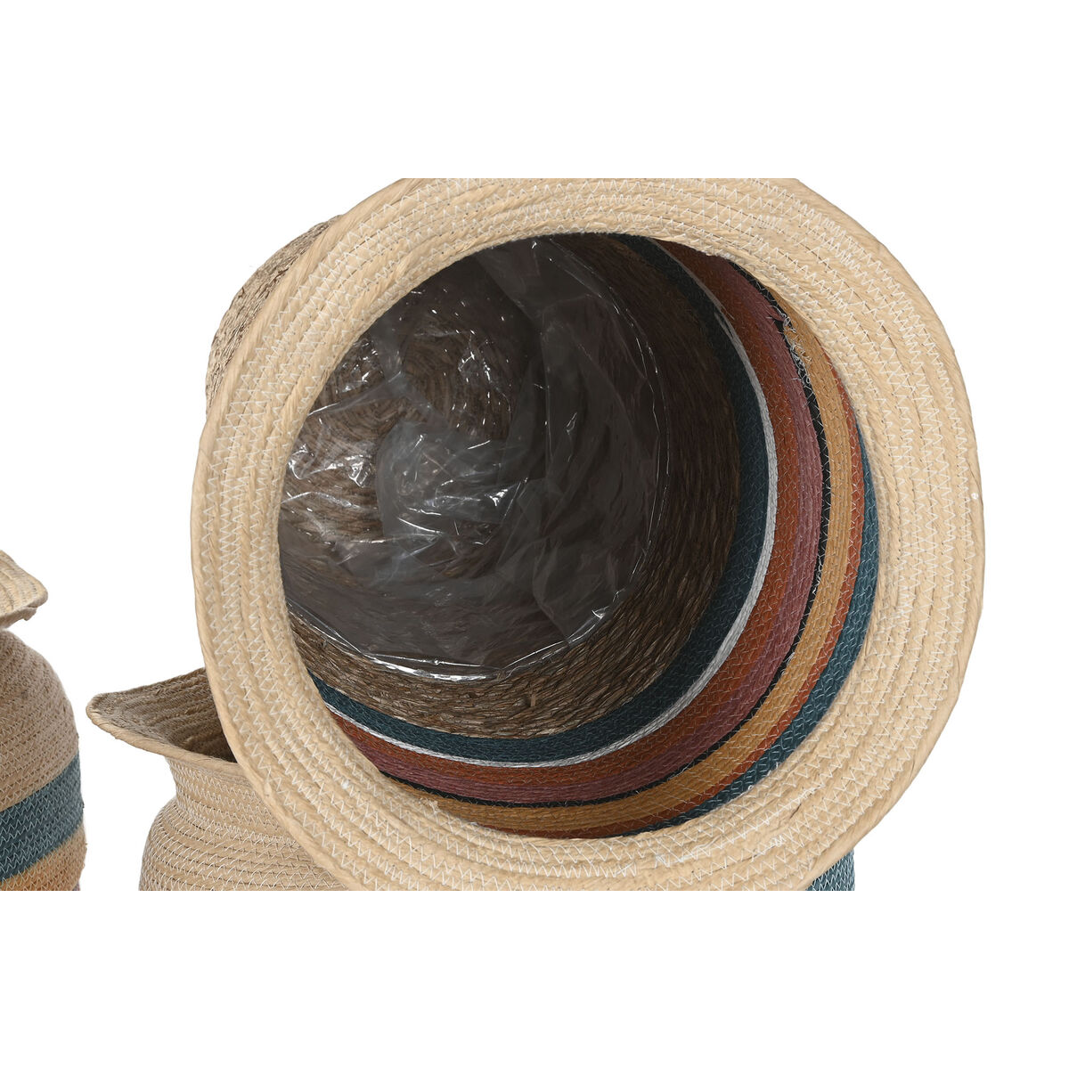 Macetero Home ESPRIT Multicolor Fibra Árabe (4 Unidades)