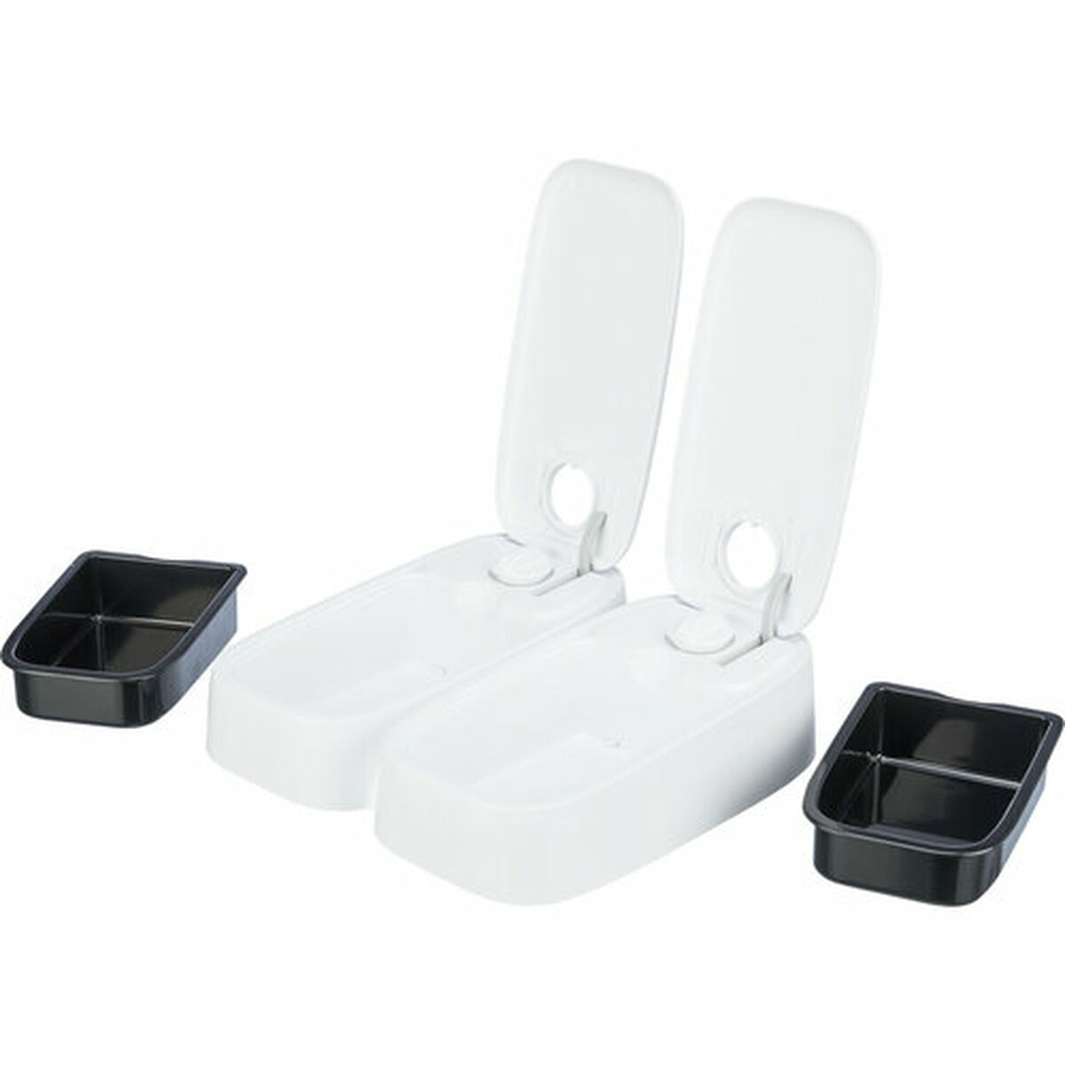 Comedero automático Trixie Blanco Negro Acrílico Plástico