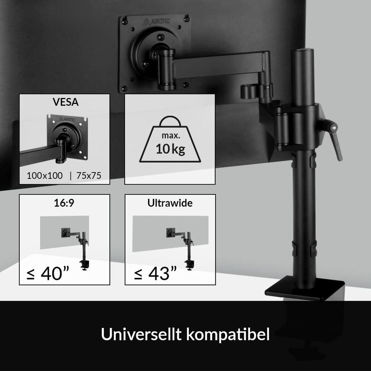 Soporte de Mesa para Pantalla Arctic AEMNT00061A 43" 40"