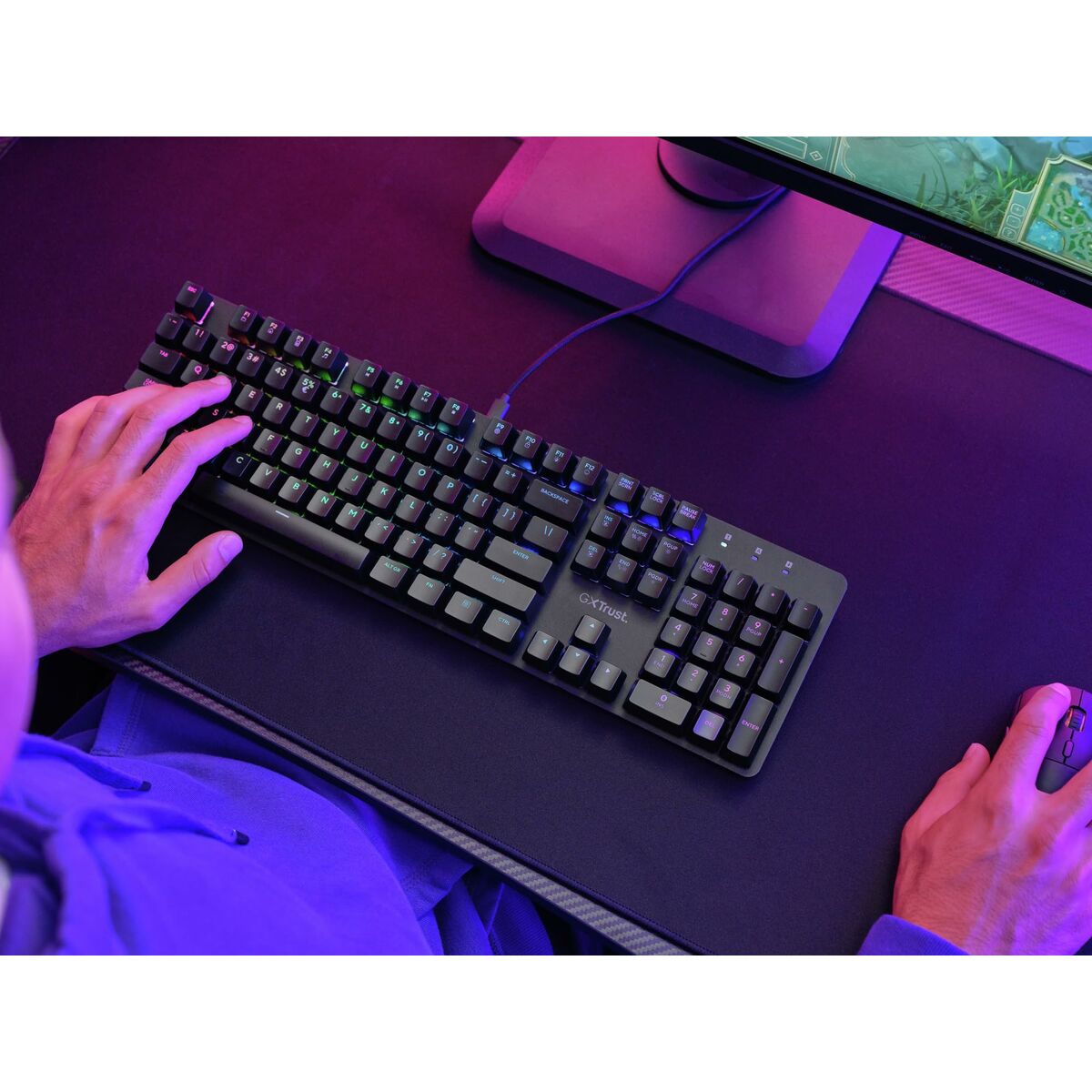 Teclado Gaming Trust 25682 Negro Qwerty Español