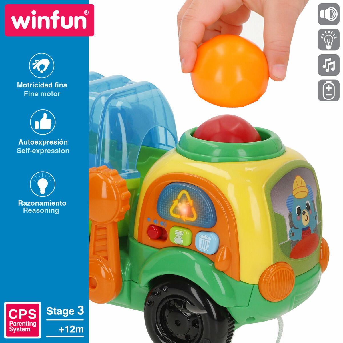 Juguete de arrastre Winfun 25 x 17 x 12 cm (4 Unidades)