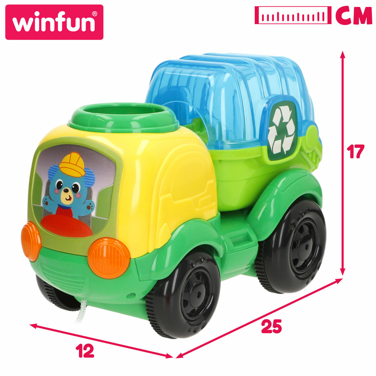 Juguete de arrastre Winfun 25 x 17 x 12 cm (4 Unidades)