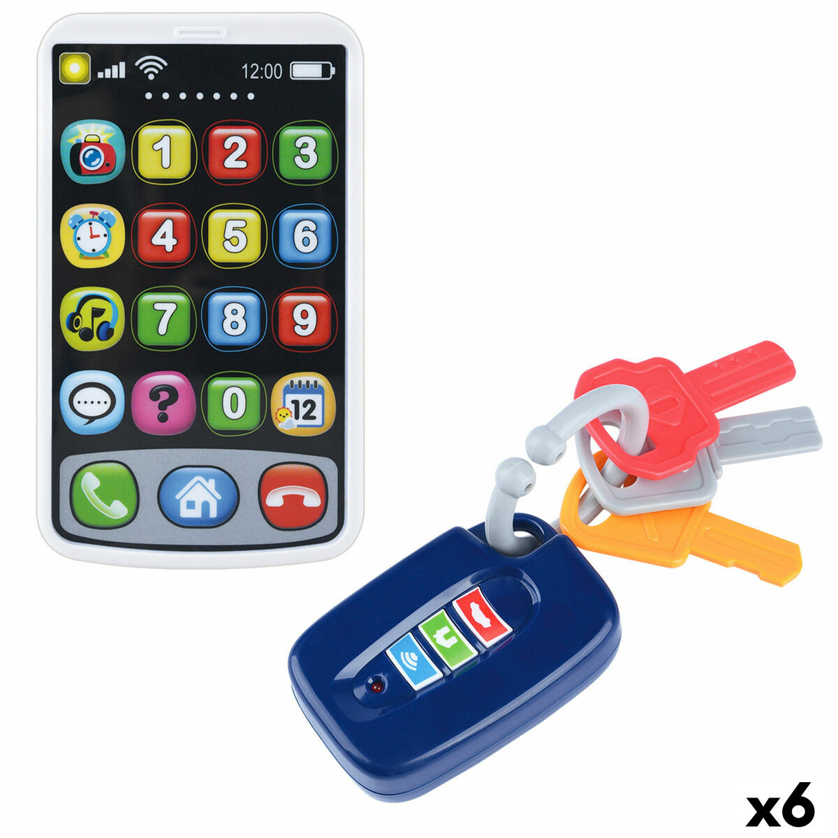 Teléfono de Juguete PlayGo 7 X 11 X 2 CM (6 Unidades)